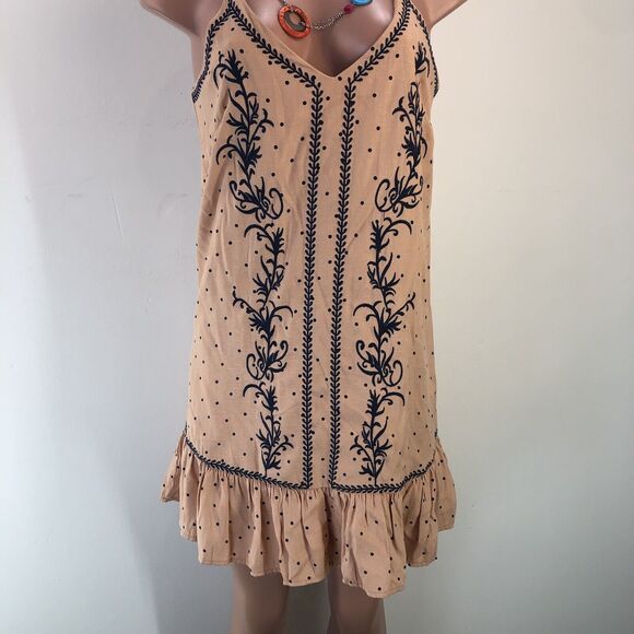 She + Sky Sleeveless Dress Women’s Size M- Strappy Blue  Floral Fully Lined - Picture 12 of 15